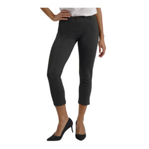 Betabrand Classic Crop Dress Pant Yoga Pants in Charcoal Gray Crop